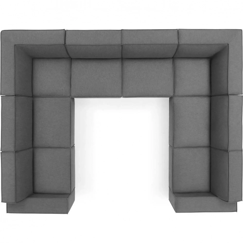 Restore 8 Piece Sectional Sofa in Charcoal Fabric