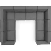 Restore 8 Piece Sectional Sofa in Charcoal Fabric