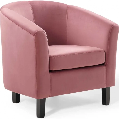 Prospect Arm Chair in Tufted Dusty Rose Velvet on Espresso Legs