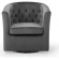 Prospect Swivel Arm Chair in Tufted Charcoal Fabric
