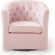 Prospect Swivel Arm Chair in Tufted Pink Fabric
