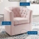 Prospect Swivel Arm Chair in Tufted Pink Fabric