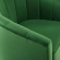 Prospect Swivel Arm Chair in Tufted Emerald Green Velvet on Espresso Legs