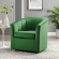 Prospect Swivel Arm Chair in Tufted Emerald Green Velvet on Espresso Legs