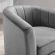 Prospect Swivel Arm Chair in Tufted Light Gray Velvet on Espresso Legs