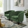 Prospect Arm Chair in Channel Tufted Emerald Velvet (Set of 2)