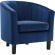 Prospect Arm Chair in Channel Tufted Navy Blue Velvet (Set of 2)