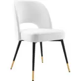 Rouse Dining Chair in White Performance Velvet