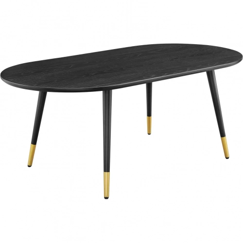 Vigor Oval Coffee Table in Black & Gold