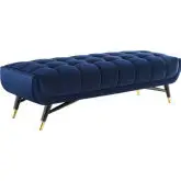 Adept 60" Bench in Tufted Midnight Blue Velvet