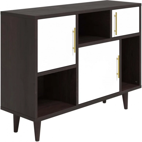 Daxton Display Stand Cabinet in Cappuccino & White