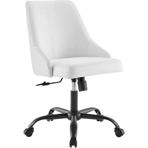 Designate Swivel Office Chair in White Fabric