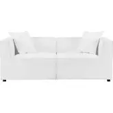 Saybrook Outdoor 2 Piece Loveseat in White All Weather Fabric