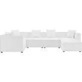 Saybrook Outdoor 6 Piece Sectional Sofa in White All Weather Fabric