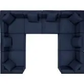 Saybrook Outdoor 8 Piece Sectional Sofa in Navy Blue All Weather Fabric