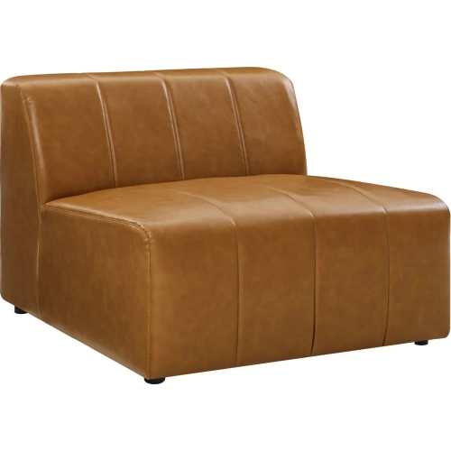 Bartlett Armless Chair Tan Vegan Leather