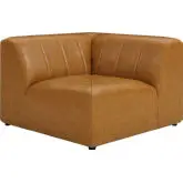 Bartlett Corner Chair Tan Vegan Leather