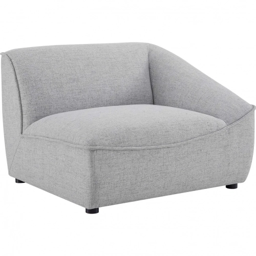 Comprise Right Arm Chair Modular Sectional Unit in Light Gray