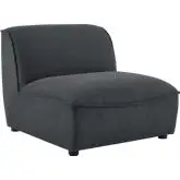 Comprise Armless Chair Modular Sectional Unit in Charcoal