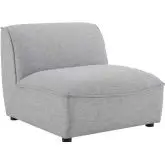 Comprise Armless Chair Modular Sectional Unit in Light Gray