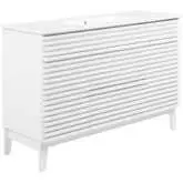 Render 48" Single Sink Bathroom Vanity in White Finish & White Ceramic