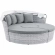 Scottsdale Canopy Outdoor Daybed in Light Gray & Gray Fabric
