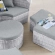 Scottsdale Canopy Outdoor Daybed in Light Gray & Gray Fabric