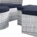 Scottsdale Canopy Outdoor Daybed in Light Gray & Navy Blue Fabric