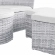 Scottsdale Canopy Outdoor Daybed in Light Gray & White Fabric