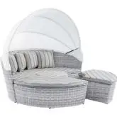 Scottsdale Canopy Outdoor Daybed in Light Gray & Pebble Sunbrella&reg;