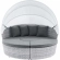 Scottsdale Canopy Outdoor Daybed in Light Gray & Gray Sunbrella&reg;