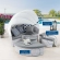 Scottsdale Canopy Outdoor Daybed in Light Gray & Gray Sunbrella&reg;