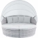 Scottsdale Canopy Outdoor Daybed in Light Gray & White Sunbrella&reg;