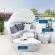 Scottsdale Canopy Outdoor Daybed in Light Gray & White Sunbrella&reg;