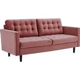 Exalt Sofa in Tufted Dusty Rose Performance Velvet