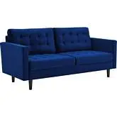 Exalt Sofa in Tufted Navy Blue Performance Velvet