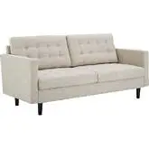 Exalt Sofa in Tufted Beige Fabric