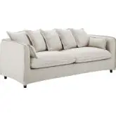 Avalon Slipcover Sofa in Beige Fabric