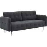 Cameron Sofa in Tufted Charcoal Fabric