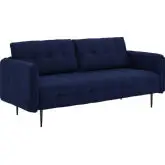 Cameron Sofa in Tufted Royal Blue Fabric