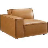 Restore Sectional Sofa Left Arm Chair Tan Vegan Leather