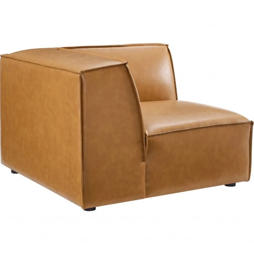 Restore Sectional Sofa Corner Chair Tan Vegan Leather