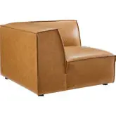 Restore Sectional Sofa Corner Chair Tan Vegan Leather