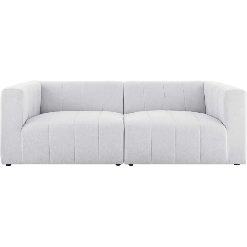 Bartlett 2 Piece Loveseat in Channel Tufted Ivory Fabric