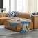 Bartlett 6 Piece Sectional Sofa in Channel Tufted Tan Vegan Leather