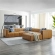 Bartlett 6 Piece Sectional Sofa in Channel Tufted Tan Vegan Leather