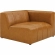 Bartlett 6 Piece Sectional Sofa in Channel Tufted Tan Vegan Leather