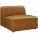 Bartlett 6 Piece Sectional Sofa in Channel Tufted Tan Vegan Leather