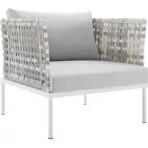 Harmony Outdoor Arm Chair in Taupe Weave & Gray Sunbrella &reg;