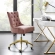 Regent Office Chair in Tufted Dusty Rose Velvet & Gold